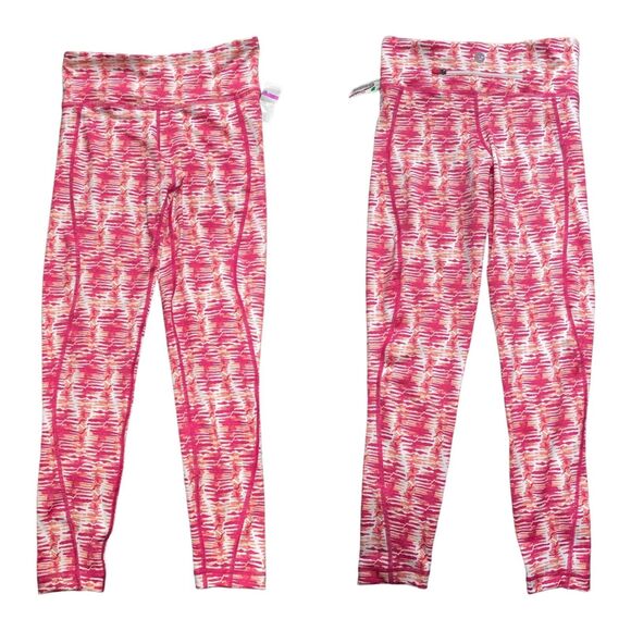 Vinyard Vines size XS Performance pink white watercolor lines leggings - Picture 1 of 10